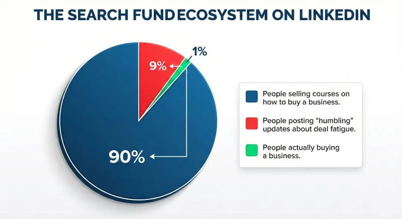 Don't get distracted by the 99% noise. Caprae is built solely for that green slice. Let's get to work. #searchfunds #privateequity...